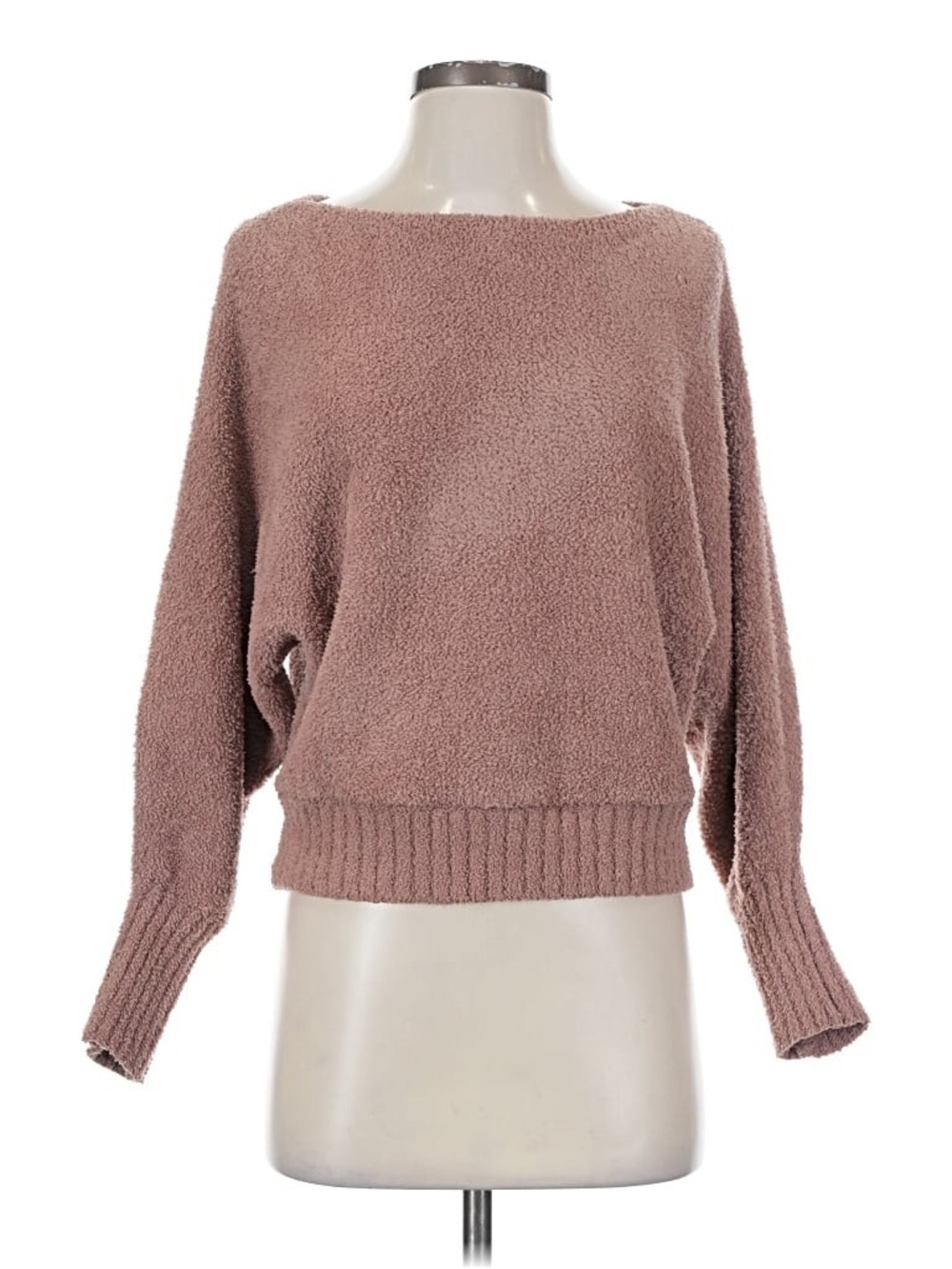 Sincerely Jules Taupe Eyelash Knit Cozy Sweater Pullover Size Large Fall Comfy